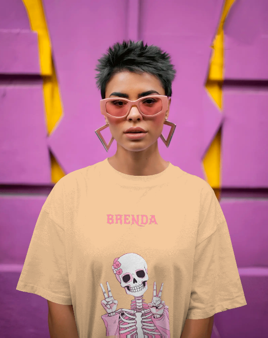 Brenda Skeleton Streetwear Oversize T-Shirt
