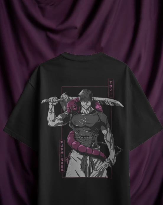 “Toji Fushiguro Samurai Blade Oversized Anime T-Shirt”