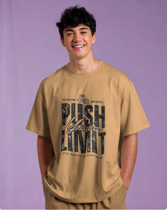 “Push Your Limit” Oversized Graphic Tee