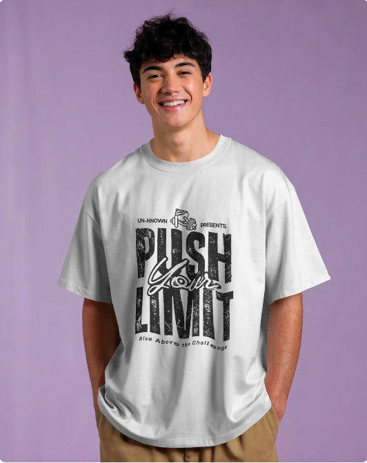 “Push Your Limit” Oversized Graphic Tee