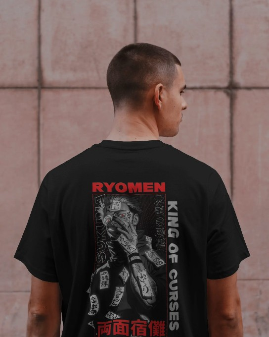 Ryomen Sukuna Anime Graphic T-Shirt – King of Curses Oversized Tee